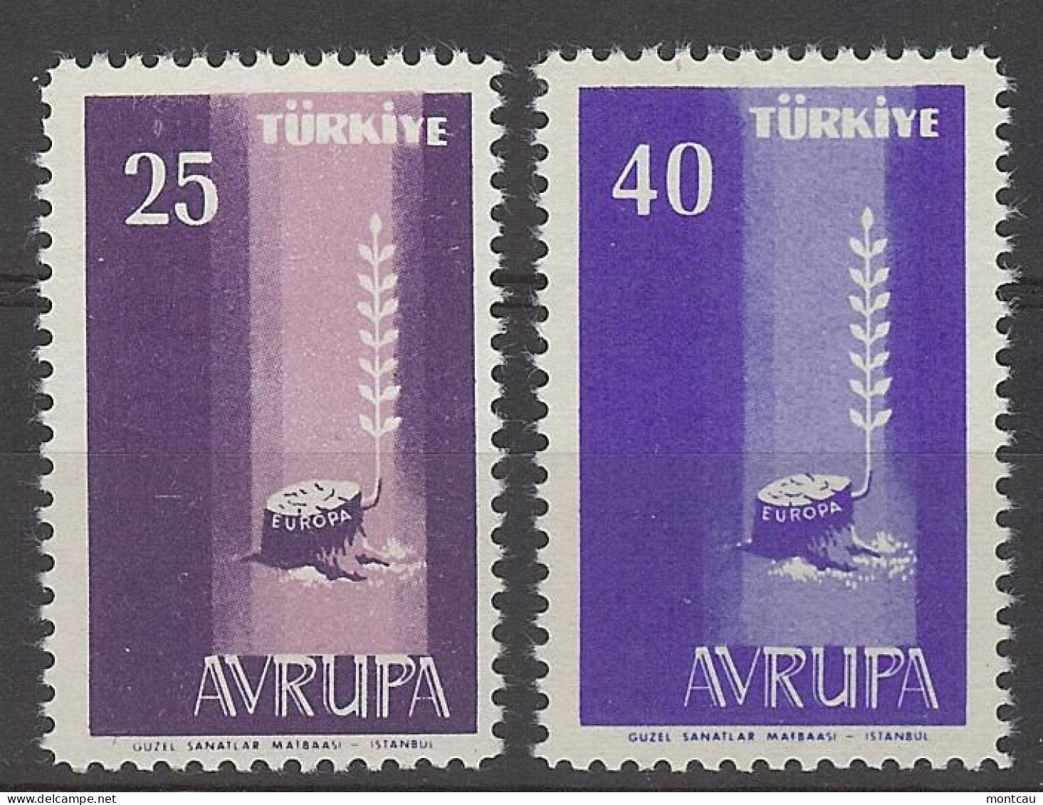 Europa 1958. Turkiye Mi 1610-11 (**) - 1958