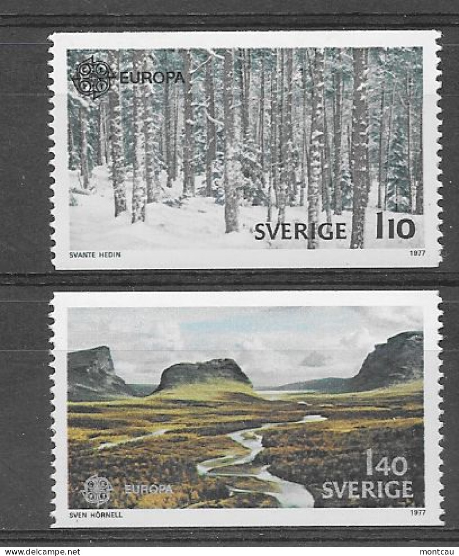 Suecia 1977.  Europa Mi 989-90  (**) - 1977