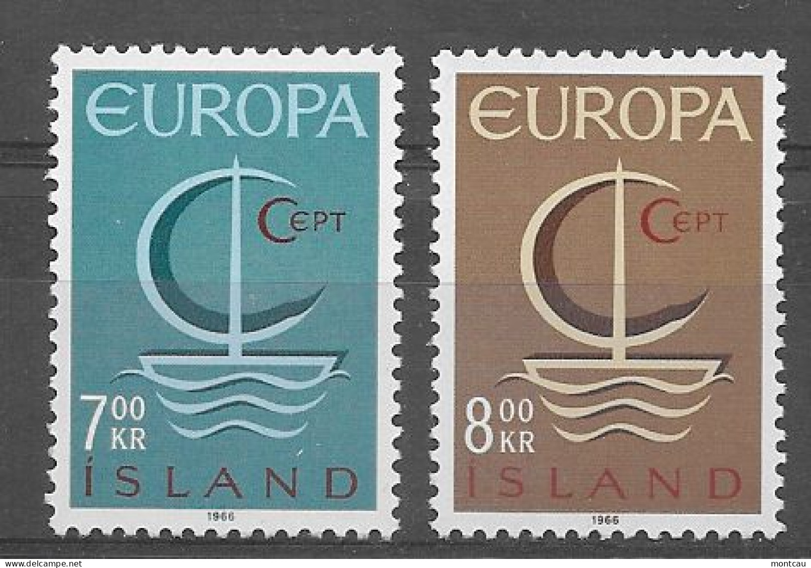 Islandia 1966.  Europa Mi 404-05  (**) - 1966