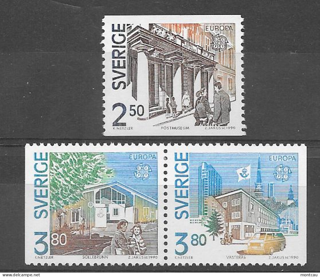 Suecia 1990.  Europa Mi 1589-91  (**) - 1990