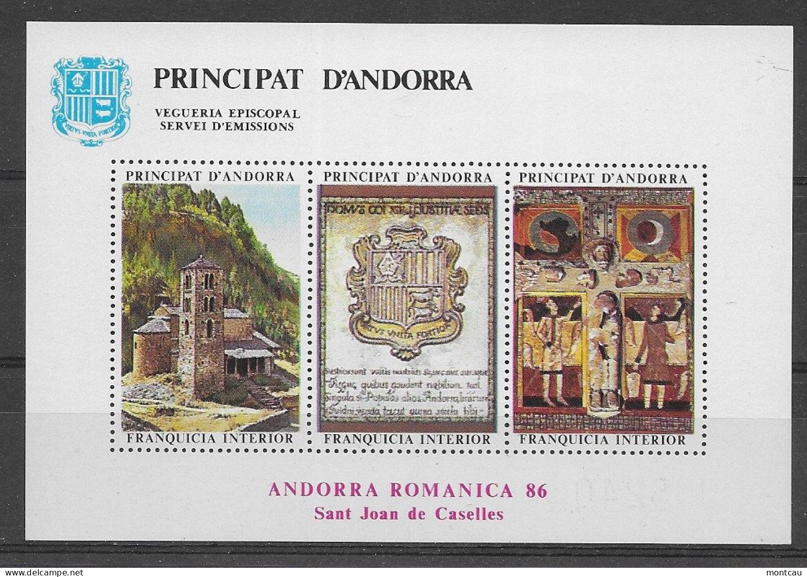 Andorra - 1986 - Vegueria Episcopal Romanica - Vicariato Episcopale