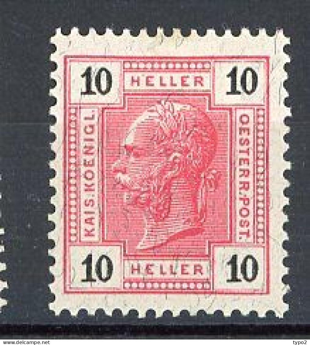 AUTRICHE - 1904 Yv. N° 86  *  10h Rouge  Cote 3 Euro  BE  2 Scans - Ongebruikt