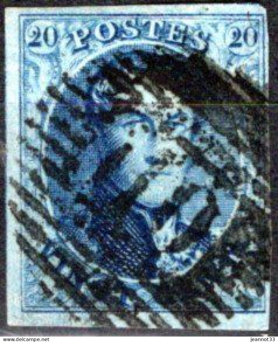 10 3 Marges - Oblitération Ambulant O III De La Ligne Mouscron-Gand - 1858-1862 Medaillen (9/12)