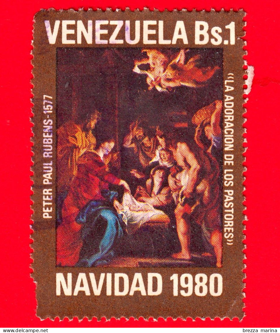 VENEZUELA - Usato - 1980 - Natale - Natività Di Peter Paul Rubens 1577 - 1 - Venezuela