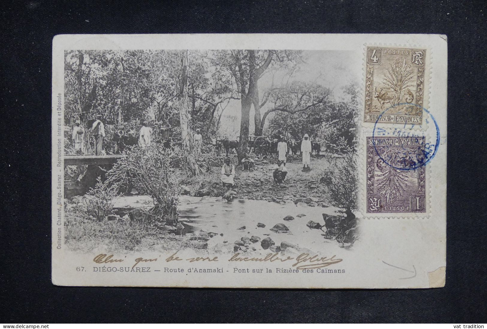 MADAGASCAR - Affranchissement De Diégo Suarez Sur Carte Postale Pour Saïgon  En 1906  -  L 151003 - Brieven En Documenten
