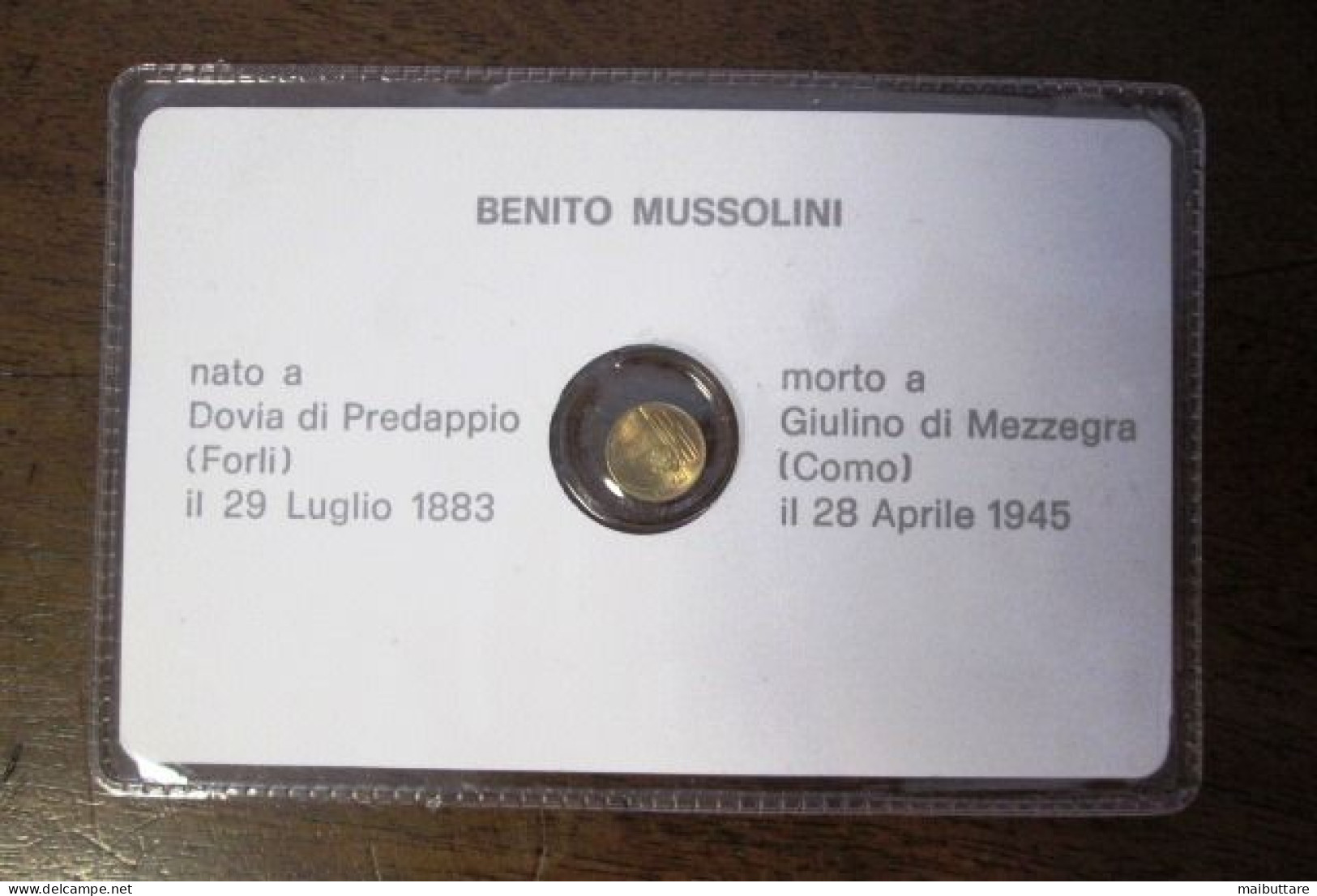 (S10) Moneta Commemorativa BENITO MUSSOLINI - Collezioni E Lotti