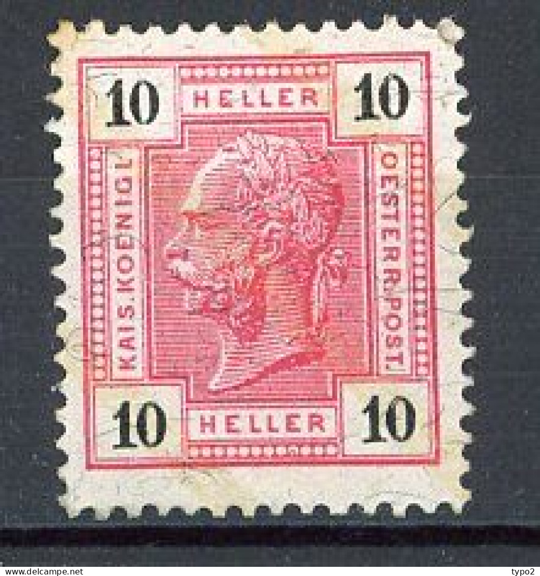 AUTRICHE - 1904 Yv. N° 86a Lignes Brillantes  (*)  10h Rouge  Cote 30 Euro  BE  2 Scans - Ongebruikt