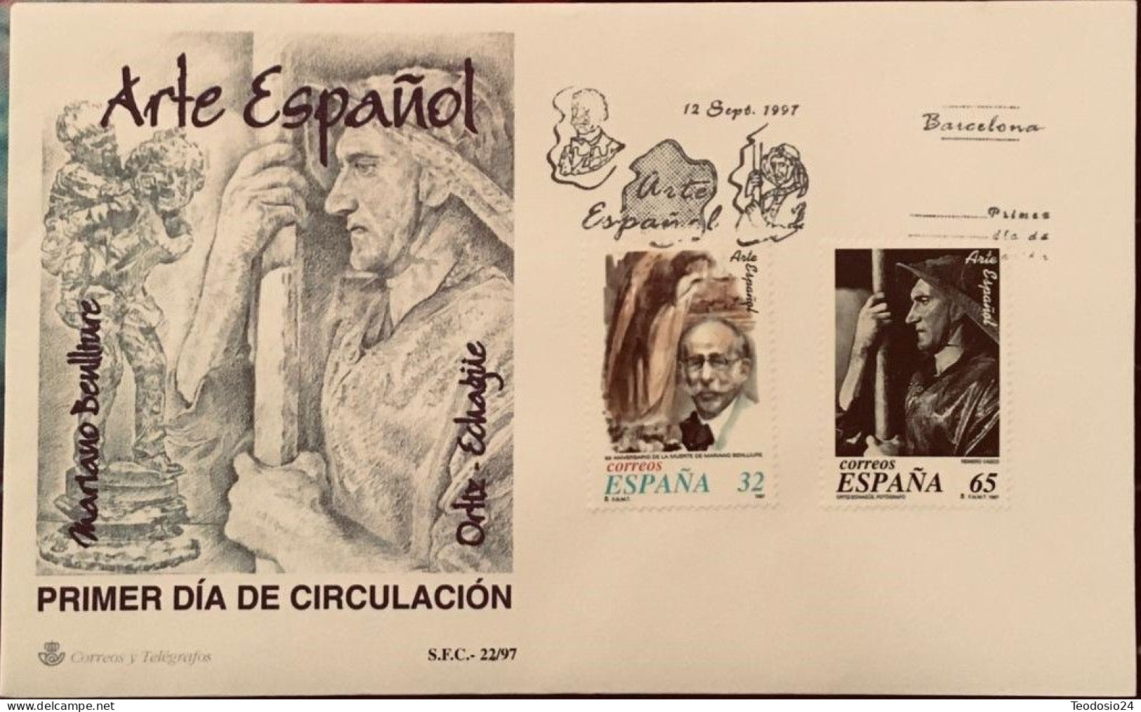 FDC  1997.-  Arte Español. - FDC