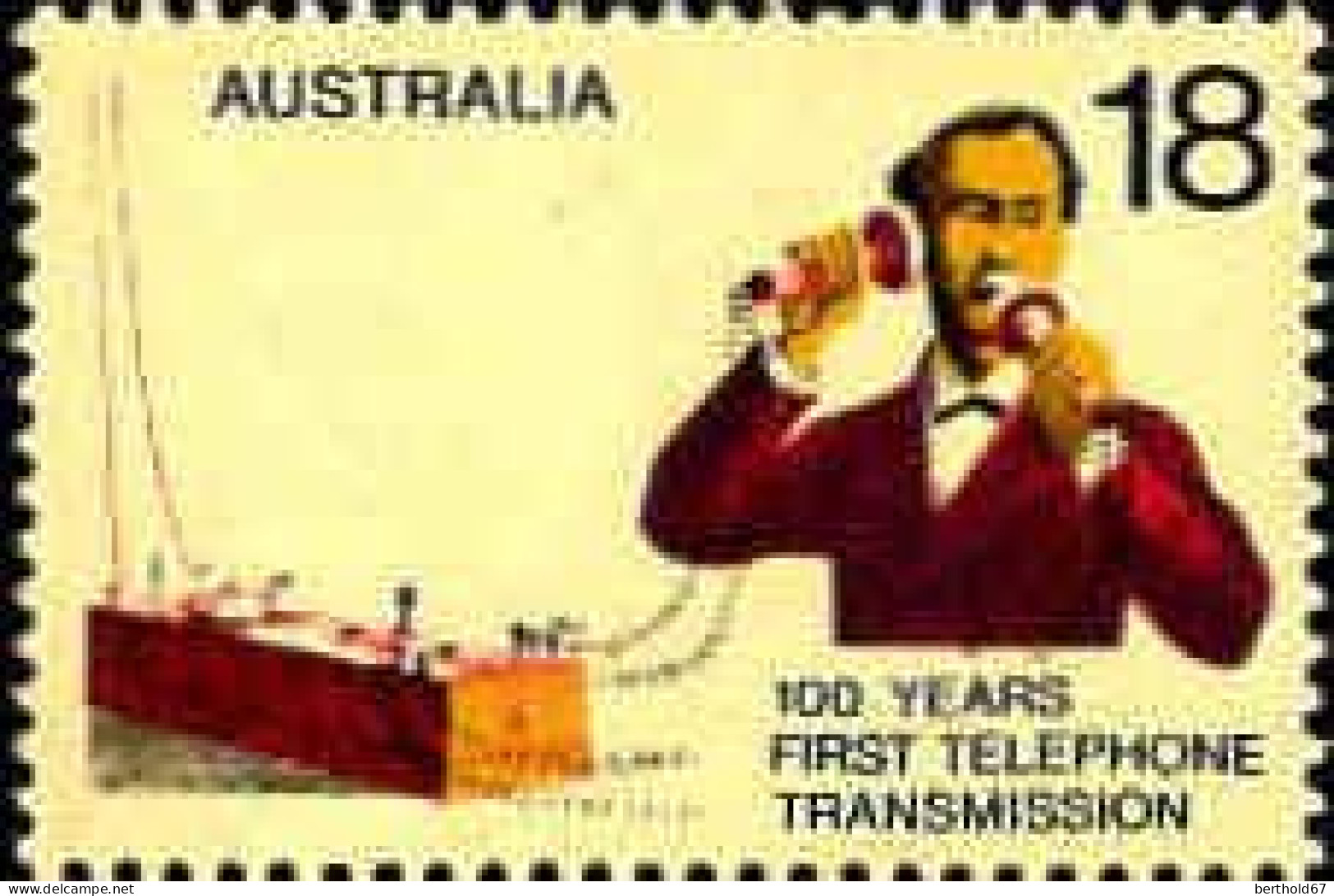 Australie Poste N* Yv: 583 Mi:598 100 Years First Telephone Transmission (sans Gomme) - Ungebraucht