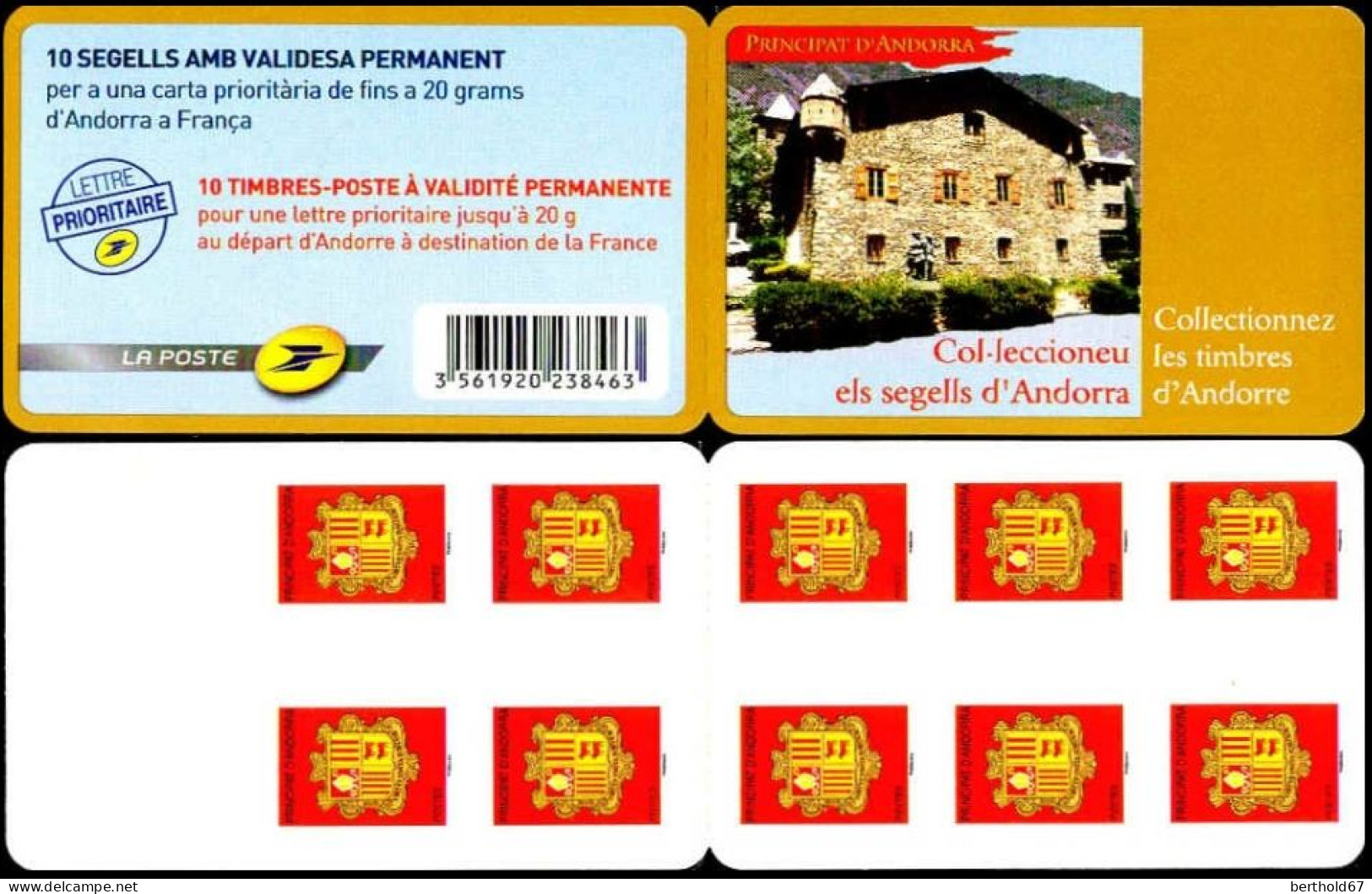 Andorre (F) Carnet N** Yv:13 Mi:MH13 Armoiries D'Andorre - Markenheftchen