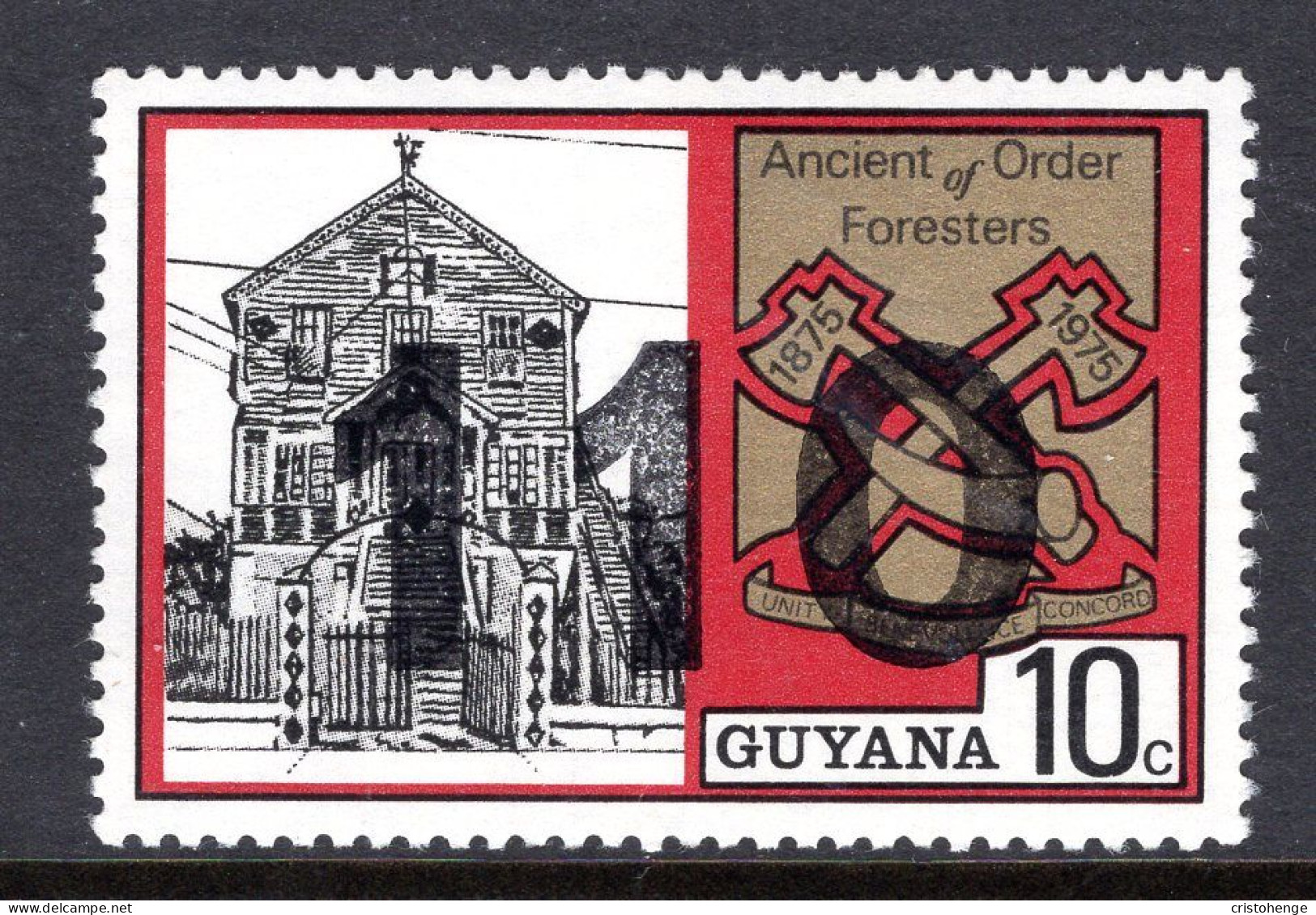 Guyana 1981 Surcharges - 110c On 10c Ancient Order Of Foresters HM (SG 833) - Guyana (1966-...)