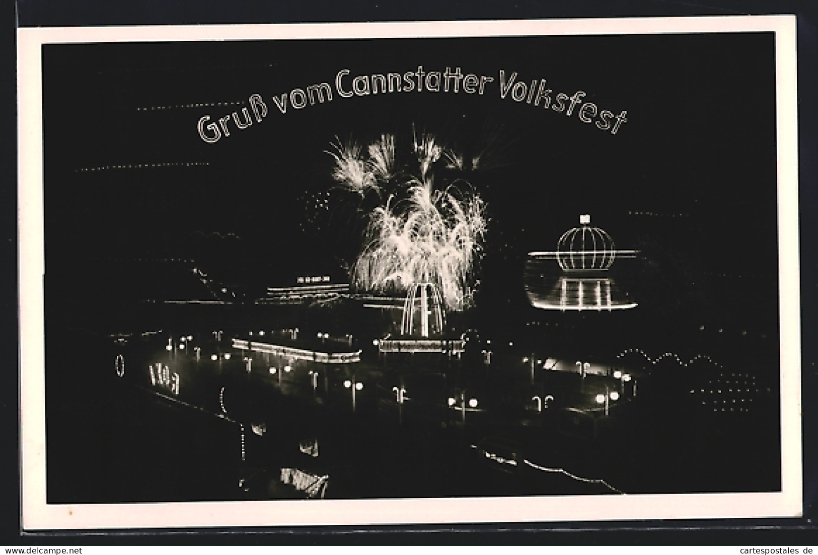 AK Cannstatt, Feuerwerk Zum Cannstatter Volksfest  - Autres & Non Classés