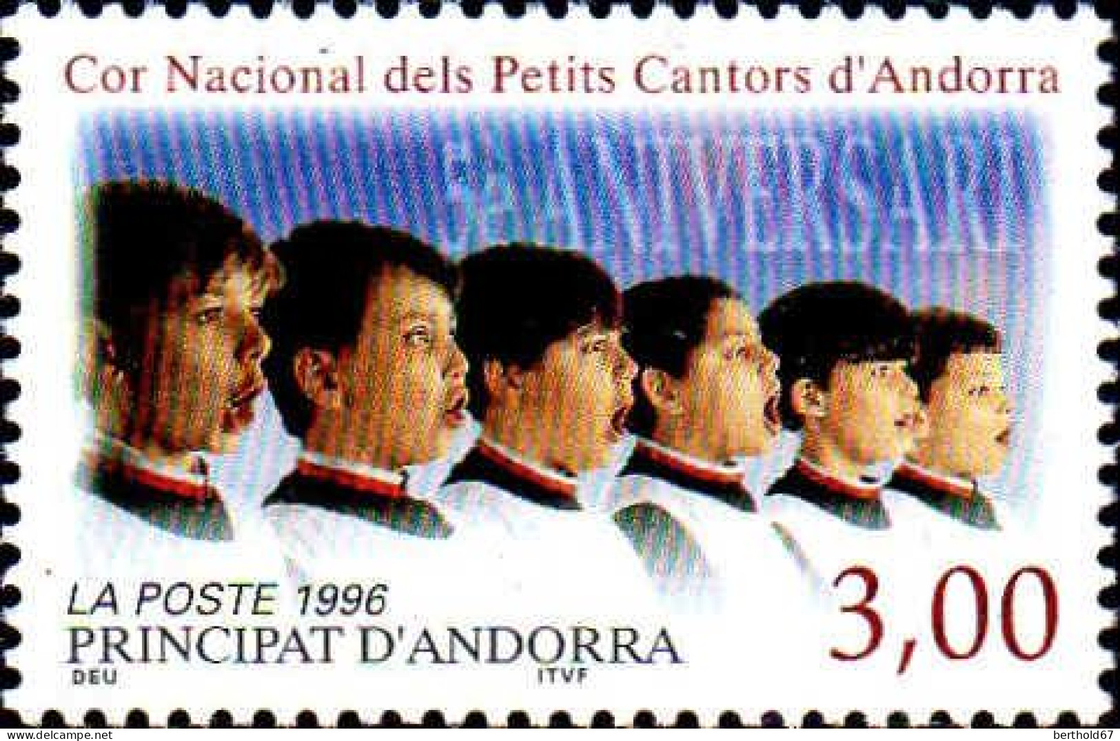 Andorre (F) Poste N** Yv:480 Mi:501 Cor Nacional Dels Petits Cantors D'Andorra - Ungebraucht