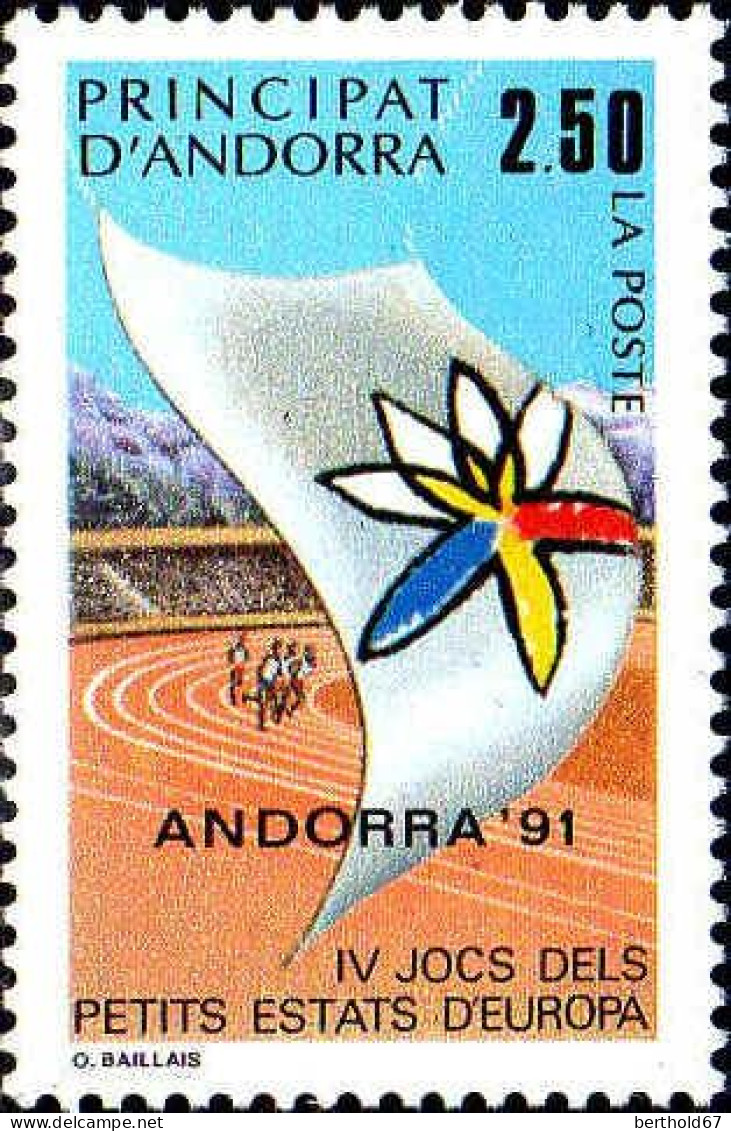 Andorre (F) Poste N** Yv:401 Mi:422 4.Jocs Dels Petits Estats D'Europa - Ungebraucht