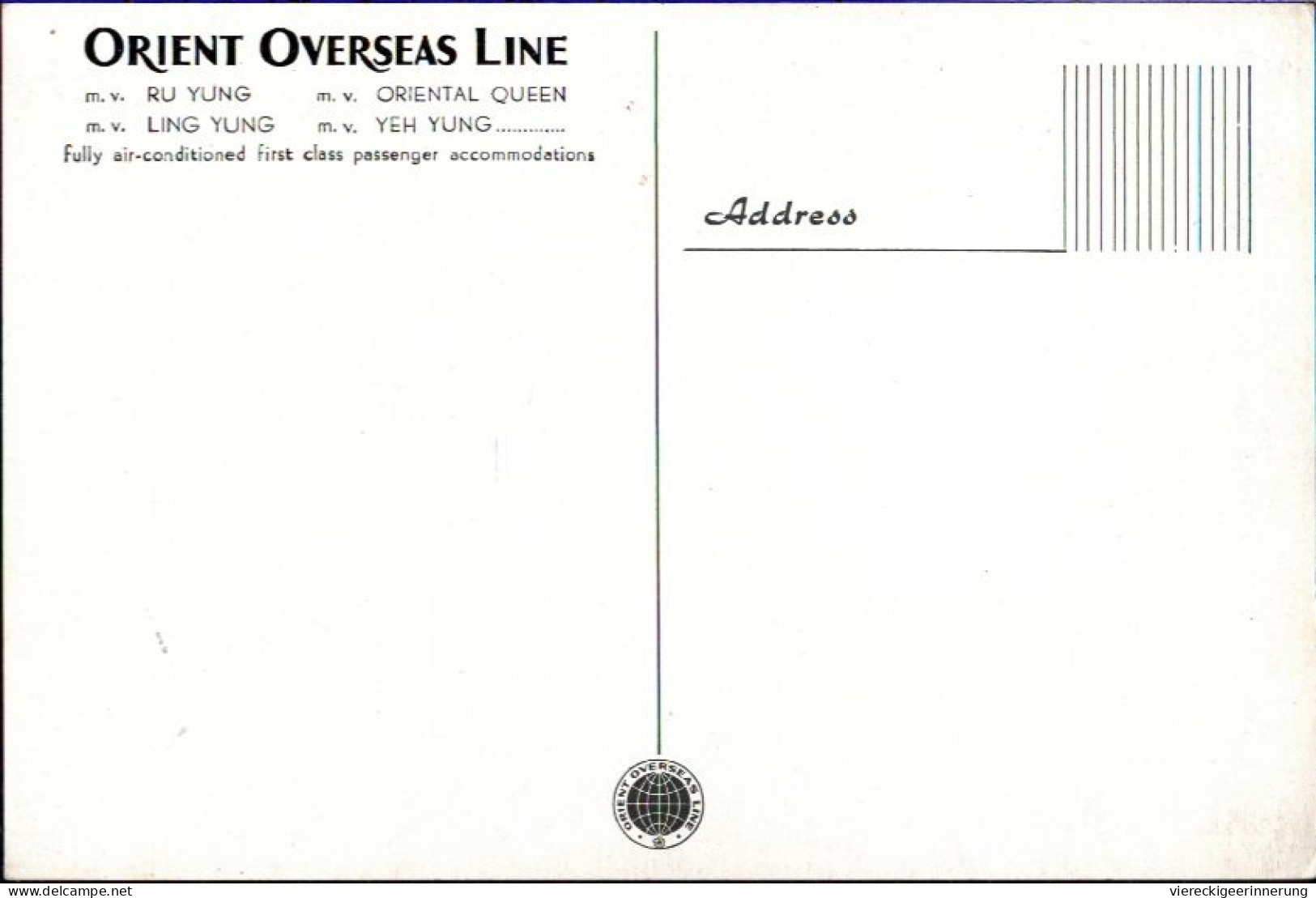 ! Moderne Ansichtskarte Orient Overseas Line, Ship, Schiff, Frachter, Asia - Koopvaardij