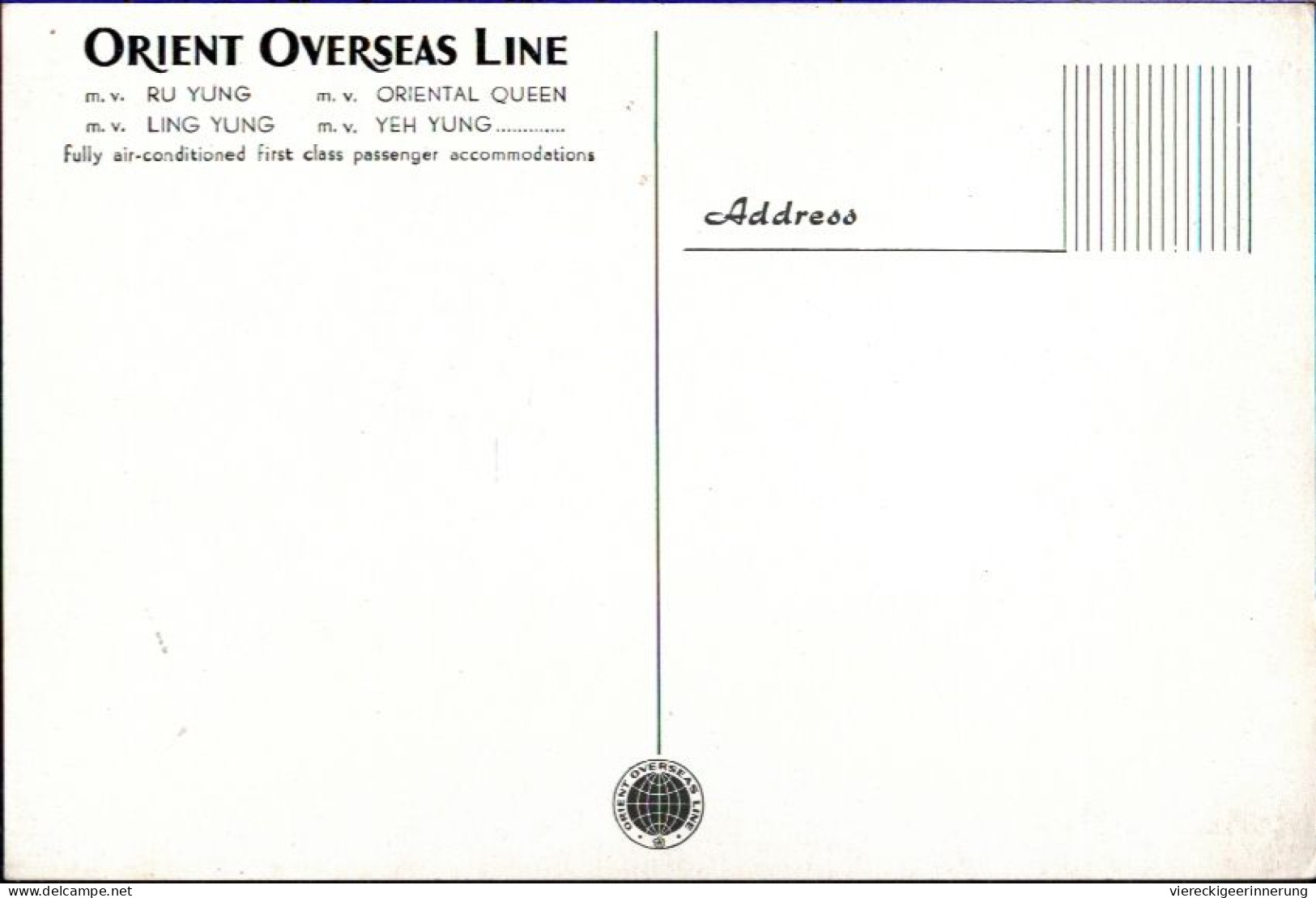 ! Moderne Ansichtskarte Orient Overseas Line, Ship, Schiff, Frachter, Asia - Commerce