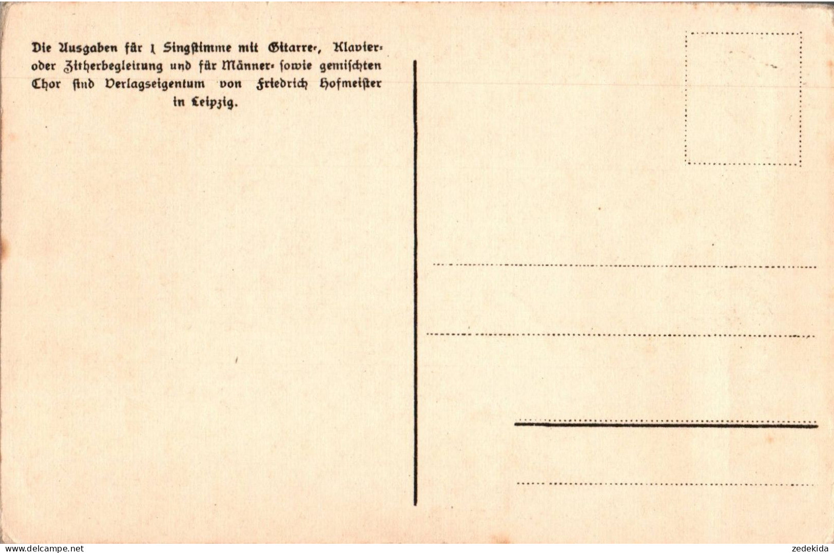 G9283 - Deitsch On Frei Wolln Mr Sei! - Propaganda - Anton Günther Liedkarte - Volkslied Friedrich Hofmeister - Música