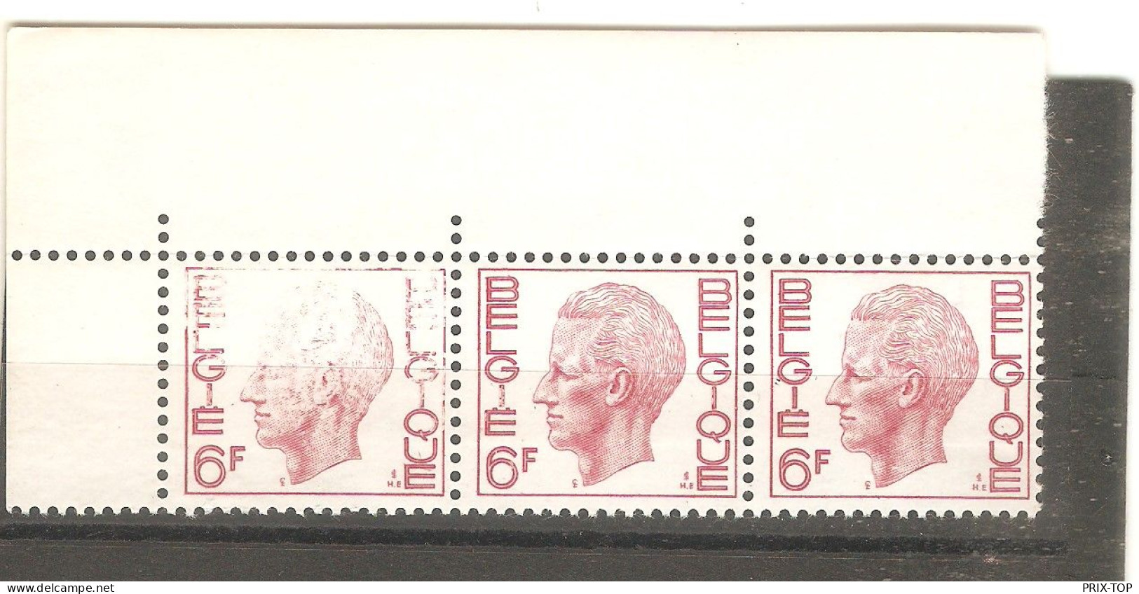 TP 1646 Baudouin Elström Bande De 3 BDF Dont Le 1er TP Manque De Couleur Verso Ligne Et Gomme Altérée Par Une Machine? - 1961-1990