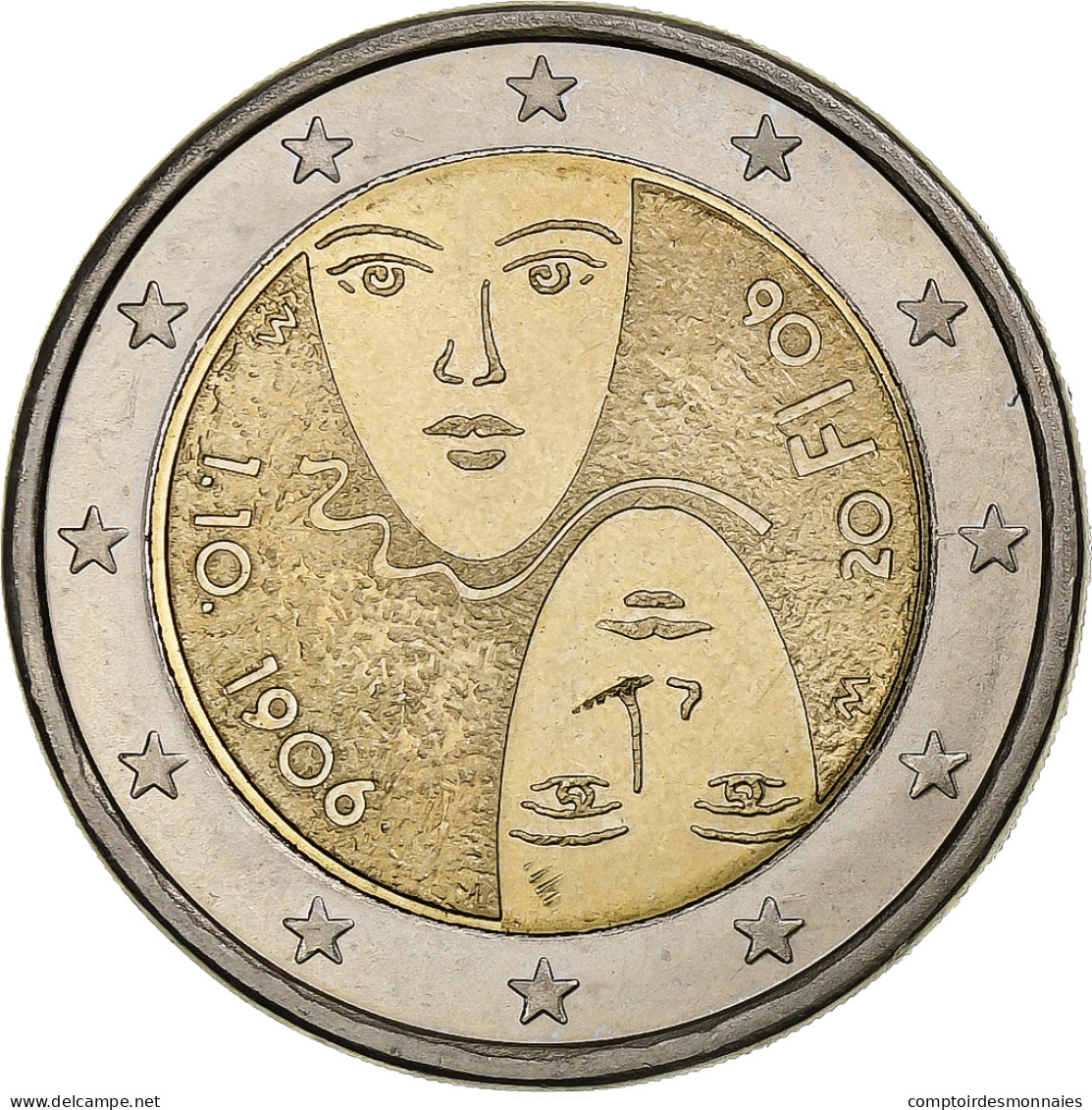 Finlande, 2 Euro, Universal Suffrage, 2006, SPL, Bi-Metallic, KM:125 - Finland