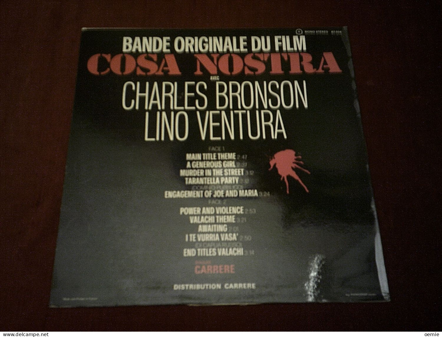 BANDE ORIGINALE DU FILM  COSA NOSTRA AVEC CHARLES BRONSON ET LINO VENTURA - Soundtracks, Film Music