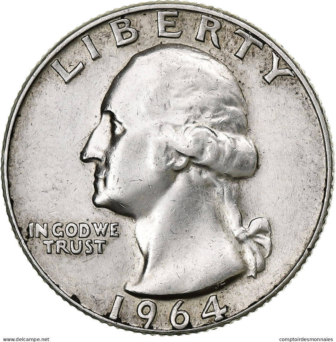 États-Unis, Quarter, Washington Quarter, 1964, U.S. Mint, Denver, Argent, TTB - 1932-1998: Washington