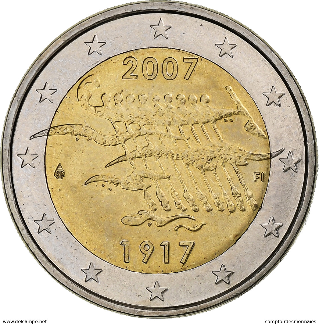 Finlande, 2 Euro, 2007, Vantaa, Bimétallique, SPL, KM:139 - Finlandía