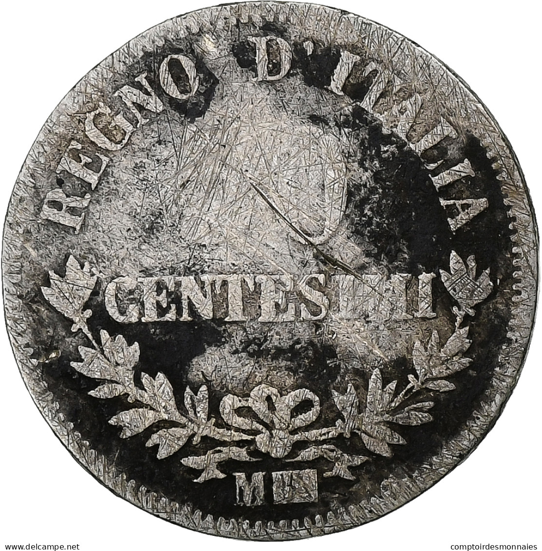 Italie, Vittorio Emanuele II, 50 Centesimi, 1863, Milan, Argent, B+, KM:4a.1 - 1861-1878 : Vittoro Emanuele II