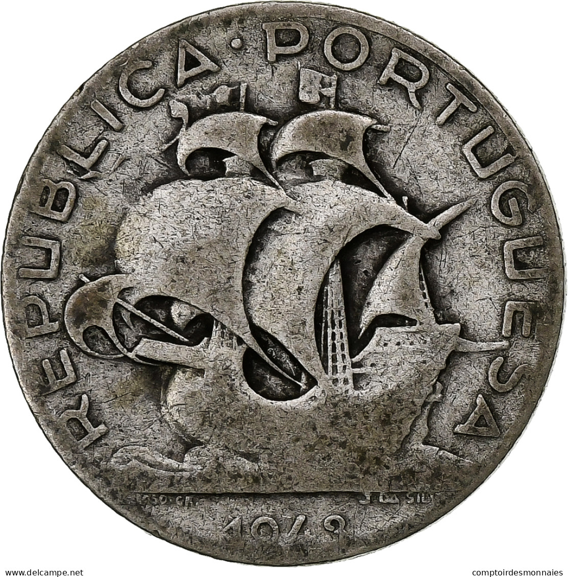 Portugal, 2-1/2 Escudos, 1943, Argent, B+, KM:580 - Portugal