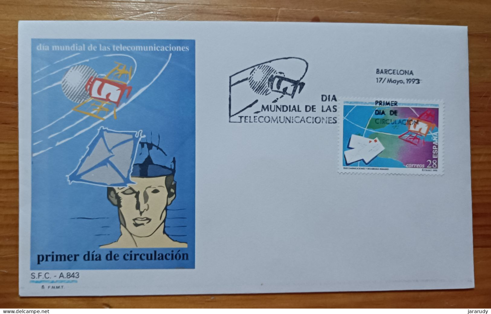 ESPAÑA TELECOMUNICACIONES 1993 FDC/SPD MNH - FDC