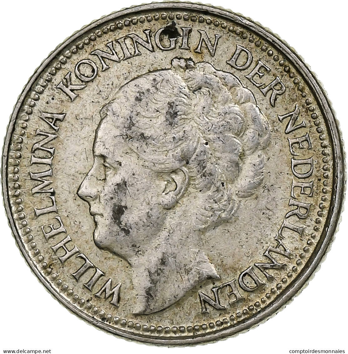 Pays-Bas, Wilhelmina I, 10 Cents, 1936, Utrecht, Argent, TTB, KM:163 - 10 Centavos