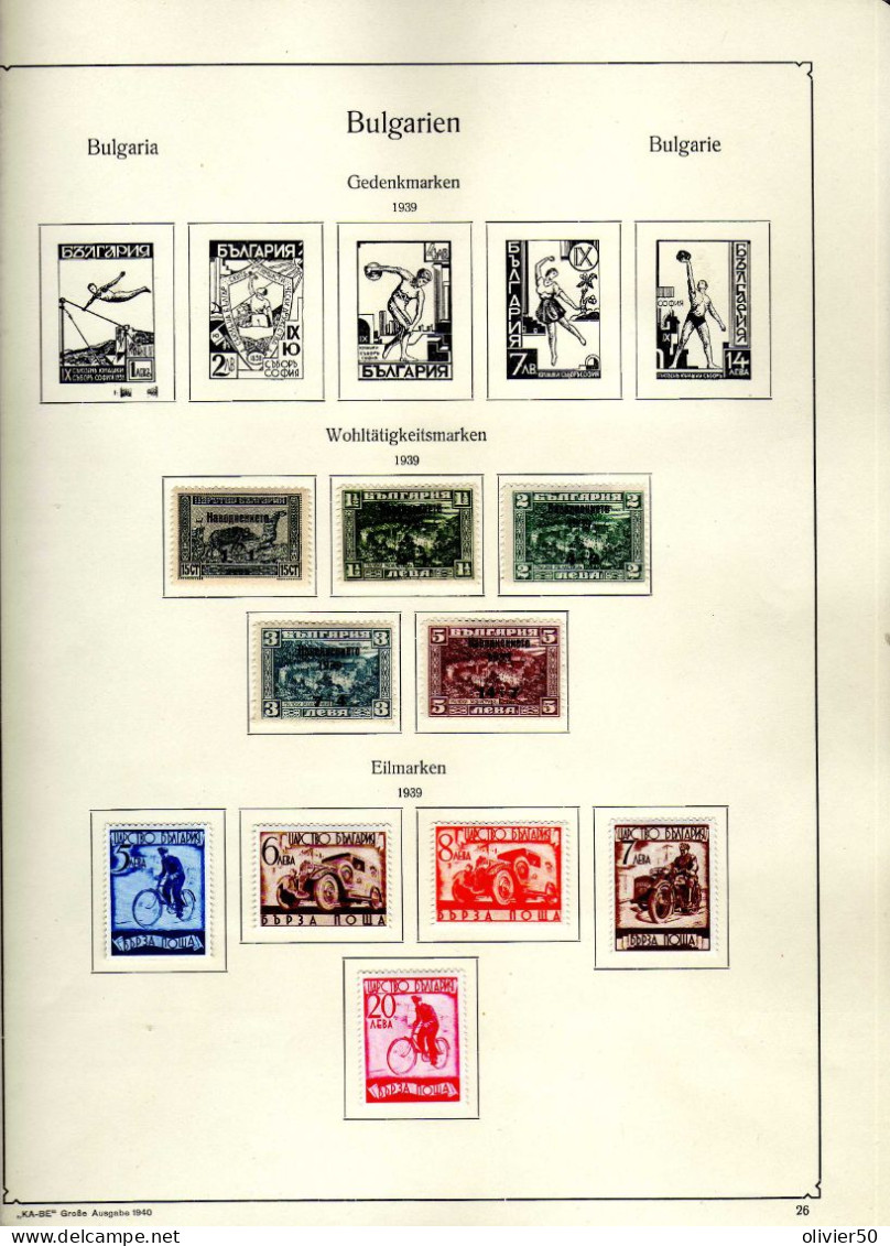 Bulgarie - (1938-41) - Faune - Flore - Train - Express- Neufs* - Et Obliteres -  35 Val. - Unused Stamps