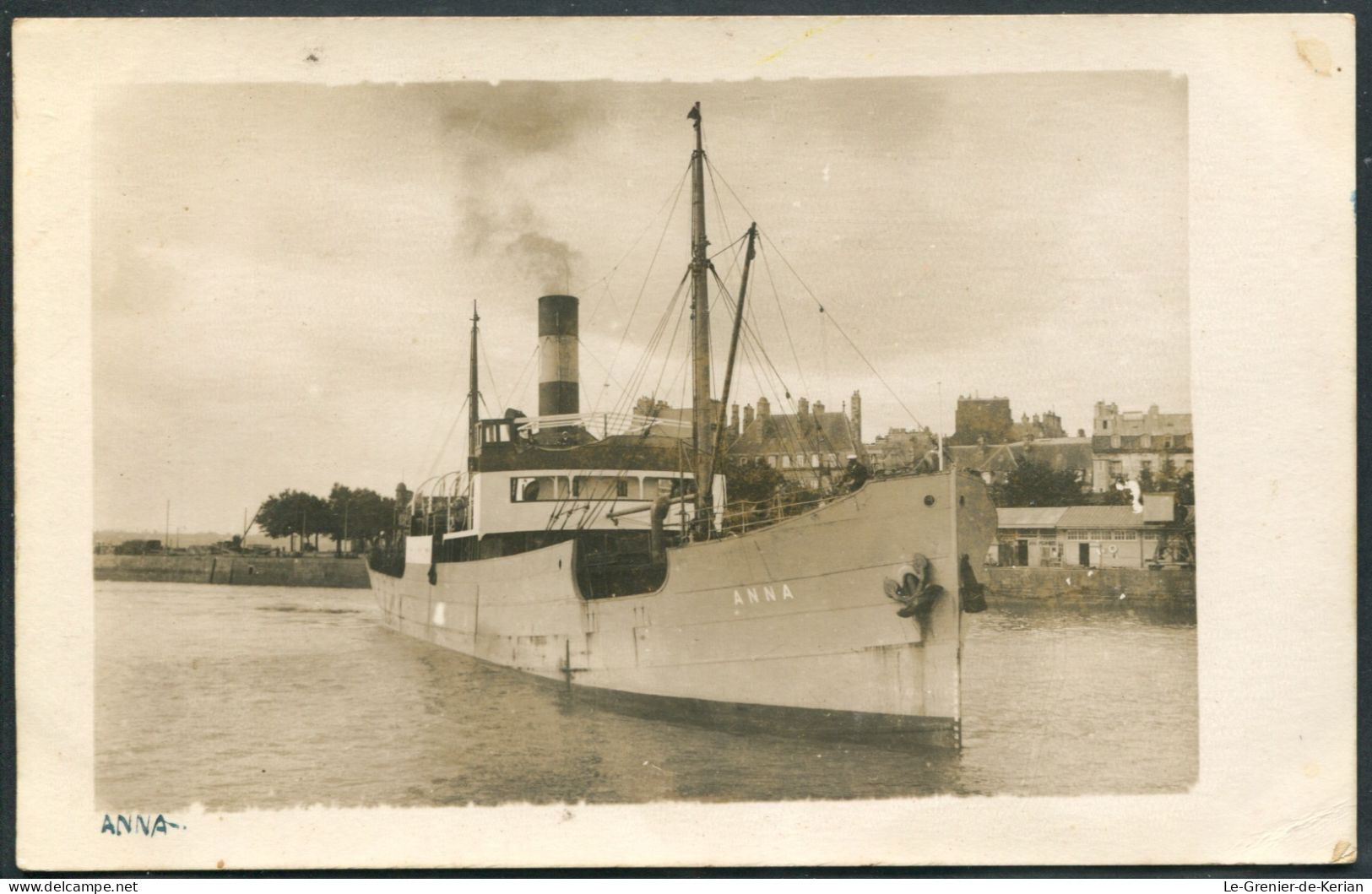 Swedish Steam Merchant "ANNA" - Homeport Råå - See 2 Scans - Cargos