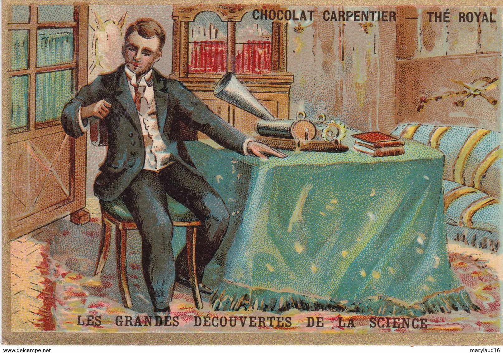 Chocolat Carpentier Découvertes Science Le Phonographe Edison - Autres & Non Classés