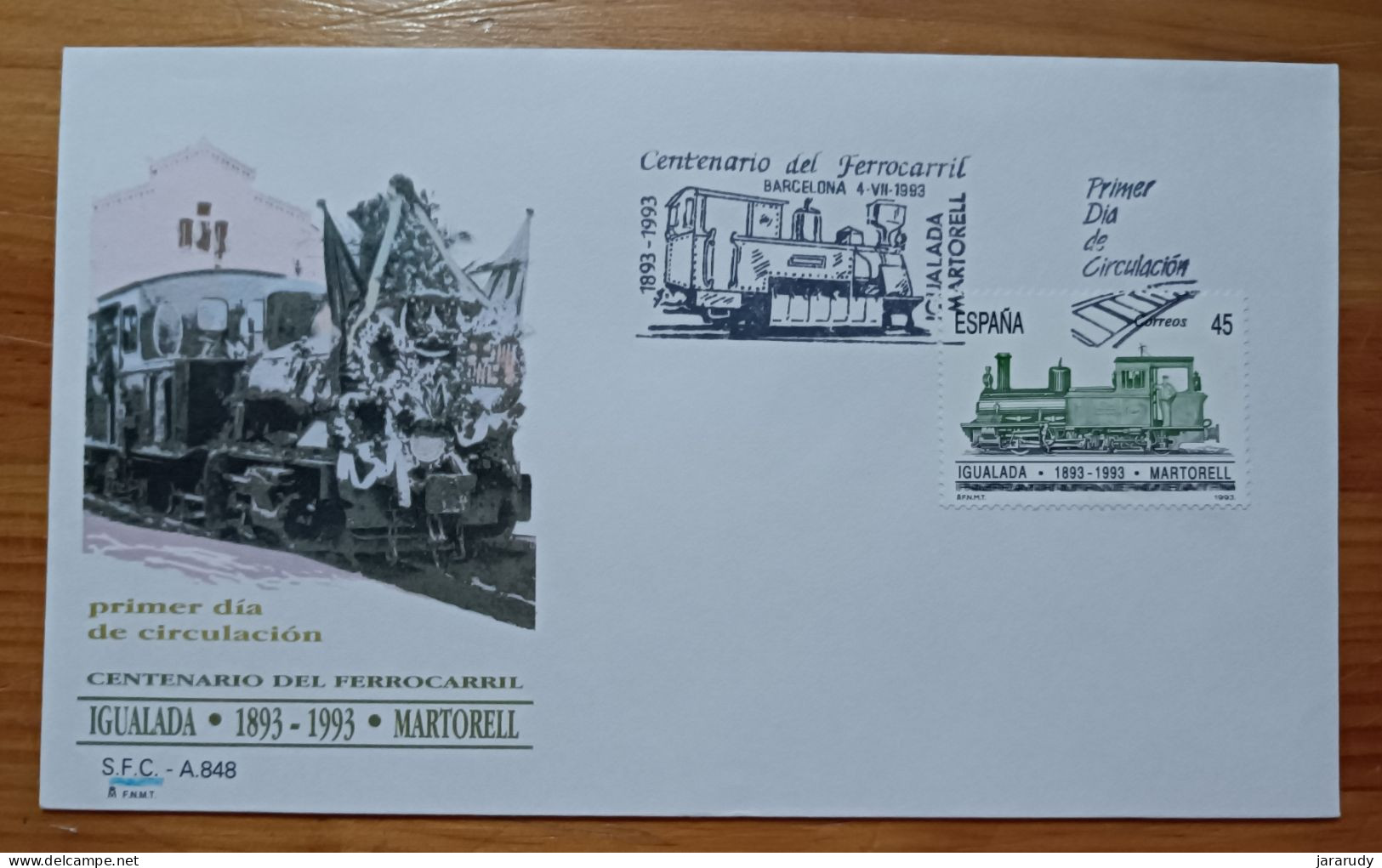 ESPAÑA TRENES 1993 FDC/SPD MNH - FDC