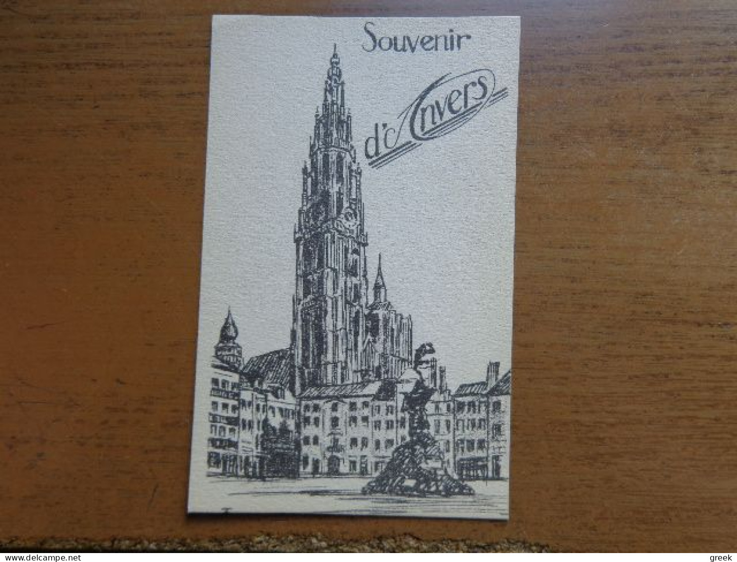 Antwerpen - Anvers / Souvenir --> Onbeschreven (reclame Achterkant Reklaamstudio Victoria) - Antwerpen