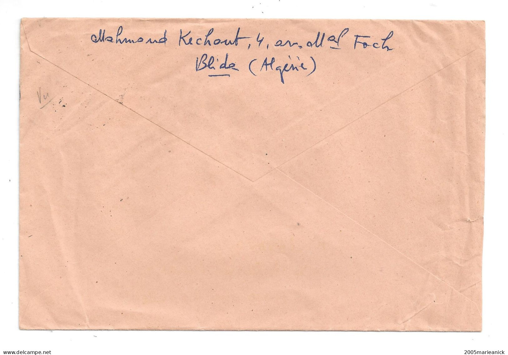 ALGÉRIE N°297 Fraicheur Postale, Seul Sur Lettre De Blida Pour Meknès Le 12/9/1952 - Andere & Zonder Classificatie