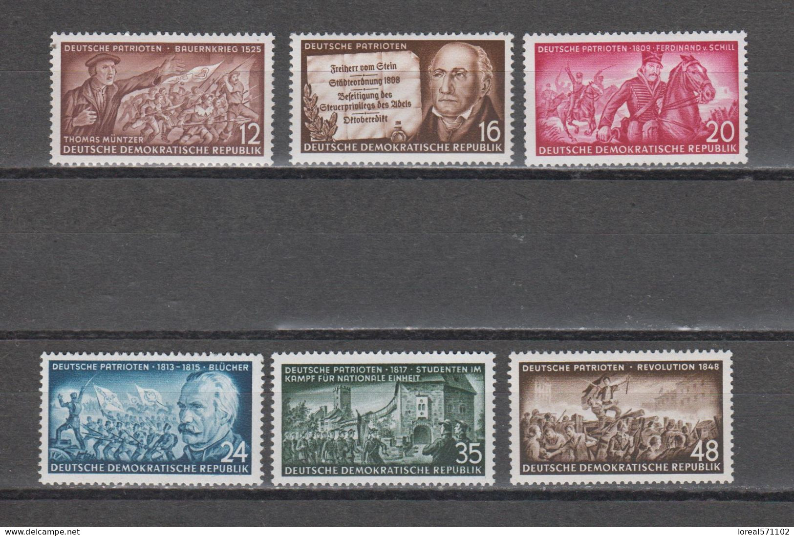 DDR  1953 Mich.Nr.398/403 ** Geprüft Schönherr BPP - Unused Stamps