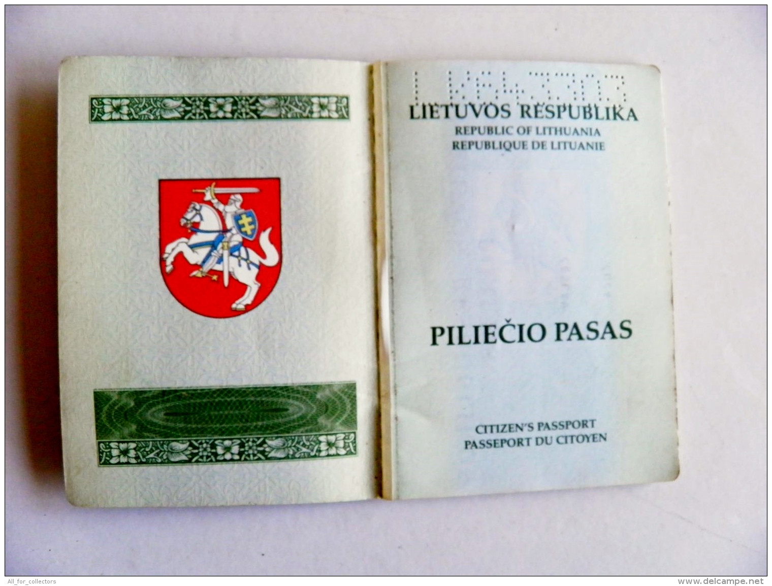 5 Scans Passport From Lithuania 1998 - Historische Dokumente
