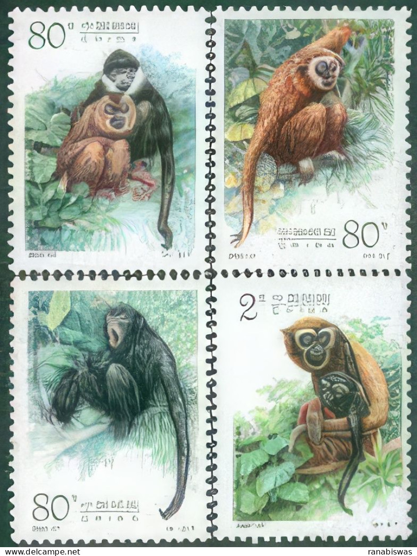 CHINA STAMPS 2002, SET OF 4, MONKEY, FAUNA, MNH - Unused Stamps