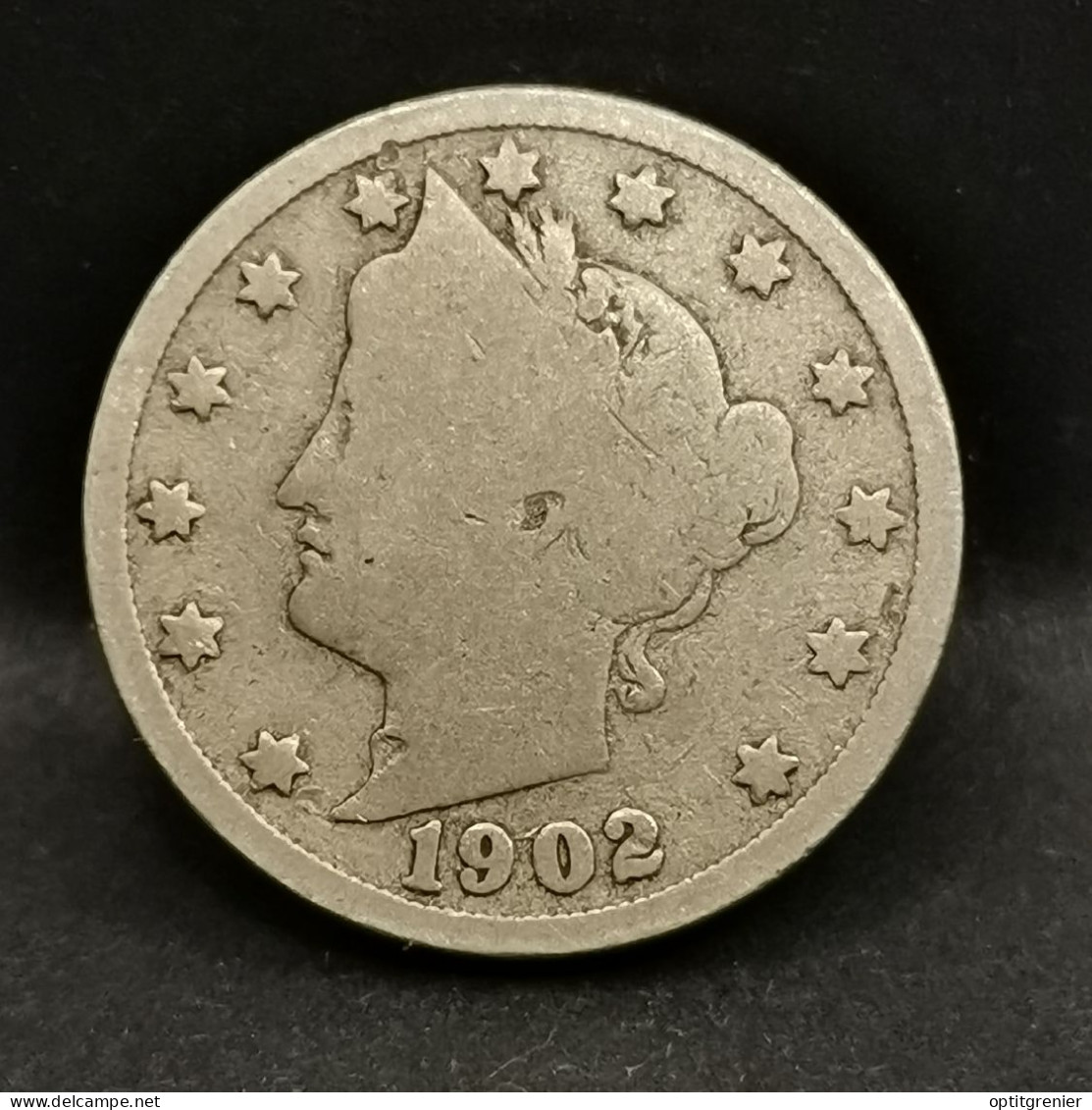 5 CENTS LIBERTY NICKEL AVEC CENTS 1902 USA - 1883-1913: Liberty (Liberté)