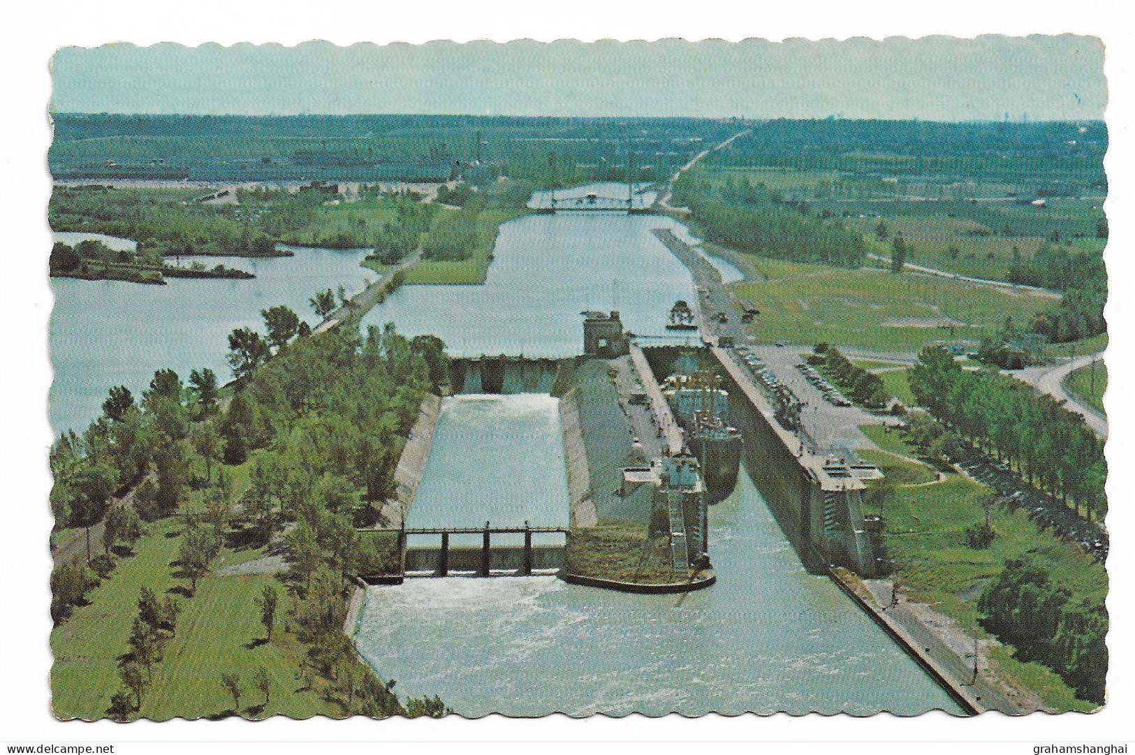 Postcard Canada Ontario St Catherines Welland Canal Ship In Lock 3 Posted 1970s/1980s ? - Altri & Non Classificati