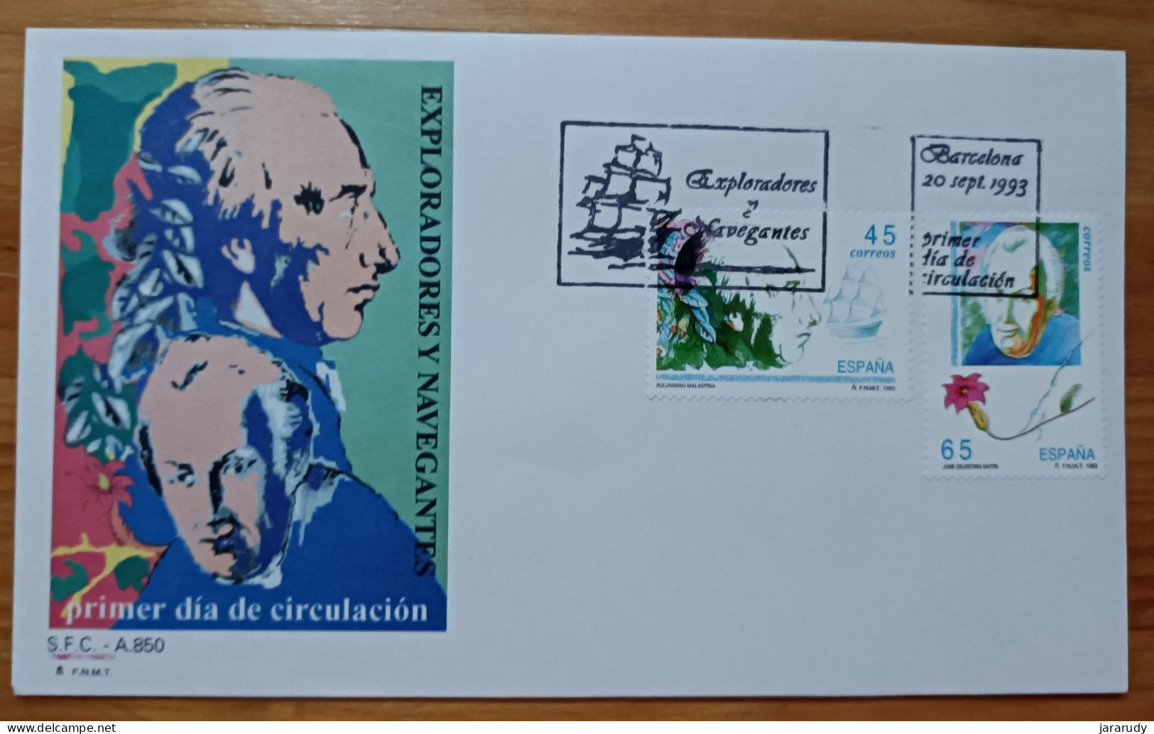 ESPAÑA PERSONAJES 1993 FDC/SPD MNH - FDC