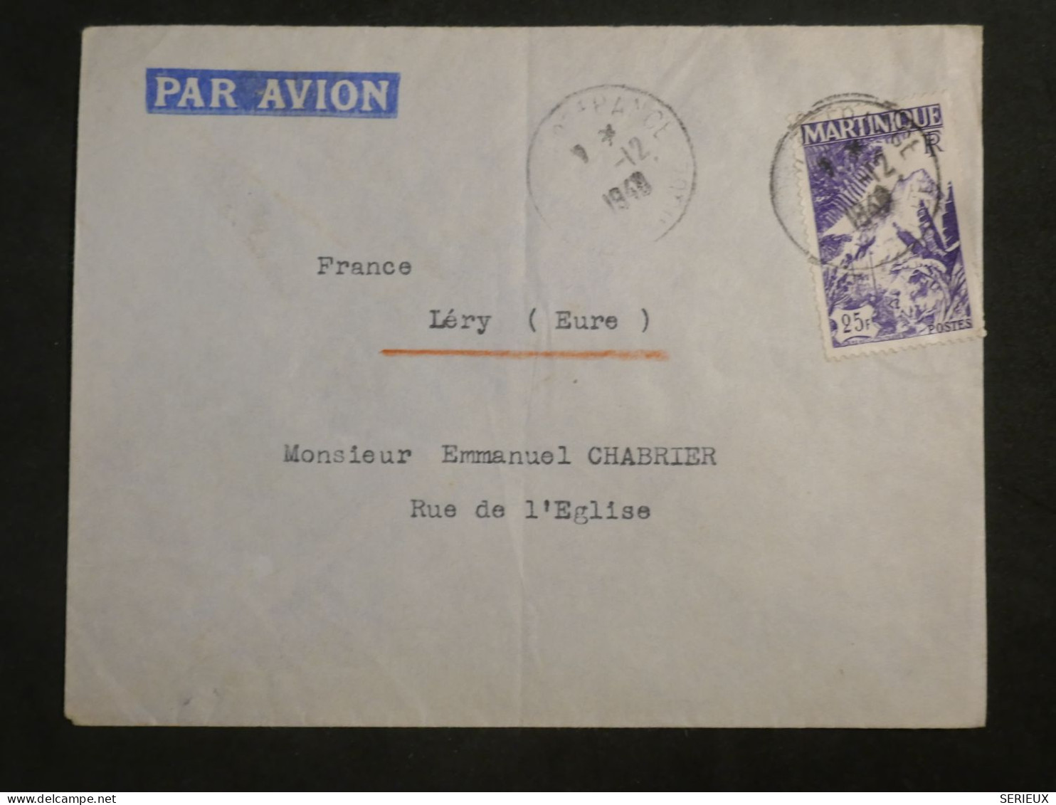 DM1 MARTINIQUE   BELLE  LETTRE  . 1948 FORT DE FRANCE  A BORDEAUX FRANCE +AFF.   INTERESSANT+ + - Brieven En Documenten