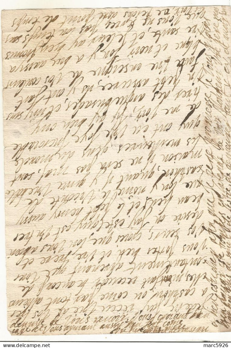 N°1721 ANCIENNE LETTRE DE ELISABETH DE NASSAU AU PRINCE DE SEDAN AVEC CACHET DE CIRE - Historische Dokumente