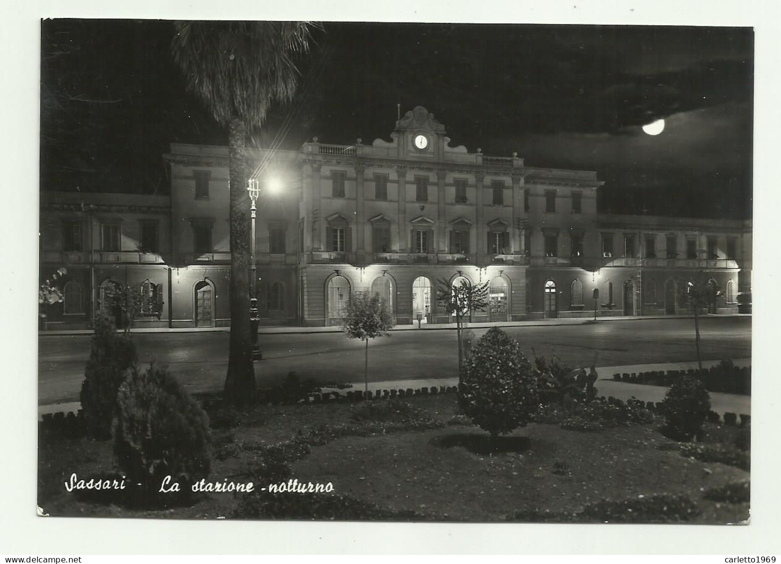 SASSARI - LA STAZIONE - NOTTURNO  - VIAGGIATA FG - Sassari