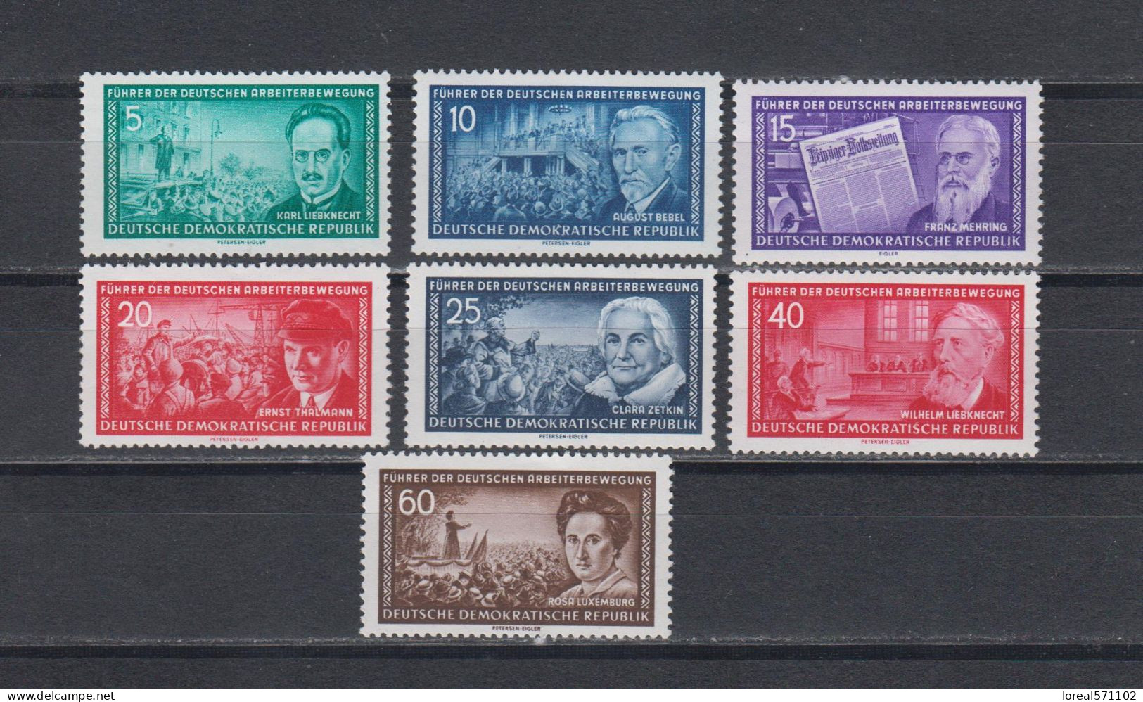 DDR  1955  Mich.Nr.472/78 ** Geprüft  BPP - Unused Stamps