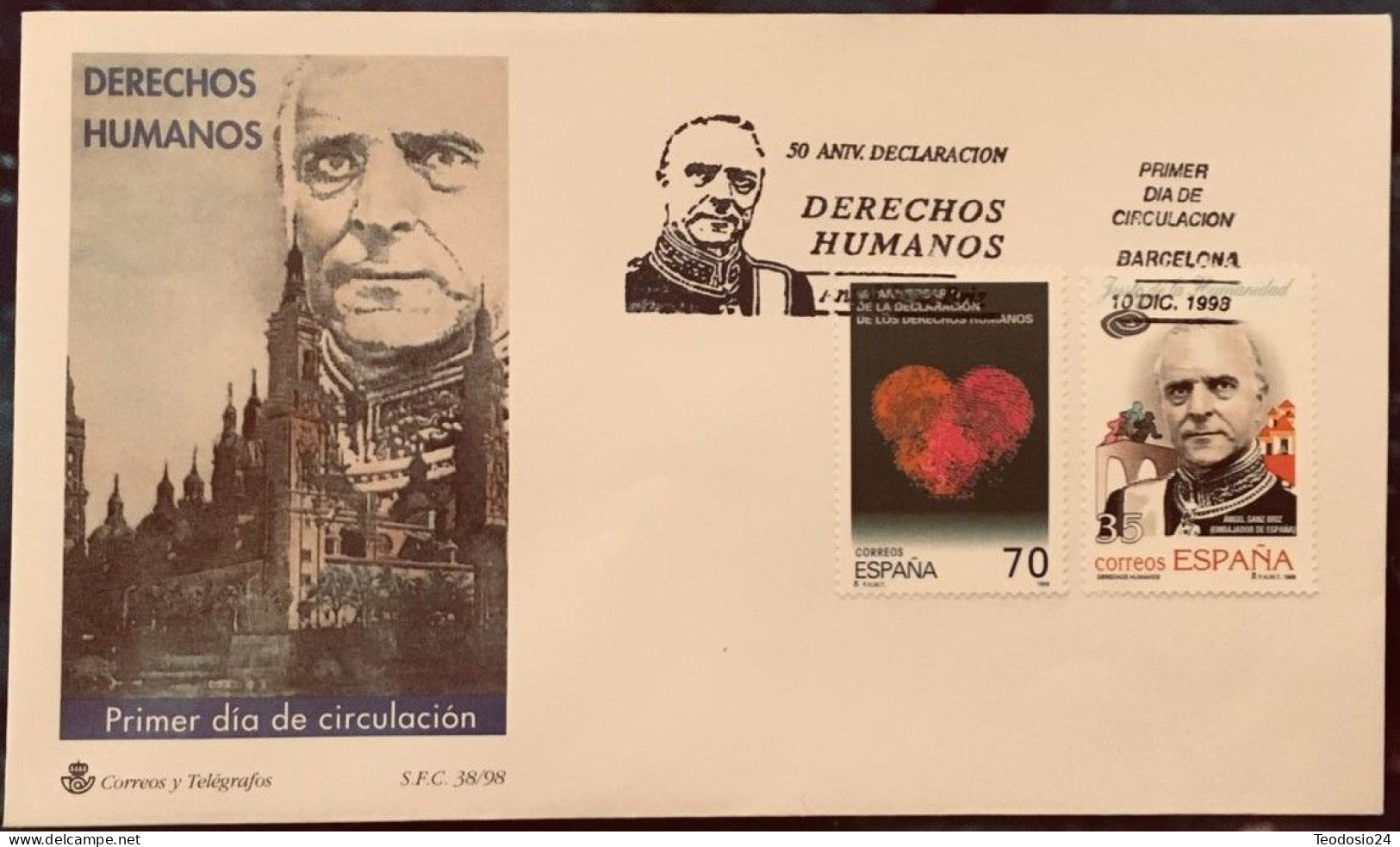 FDC  1998.-  Derechos Humanos. - FDC