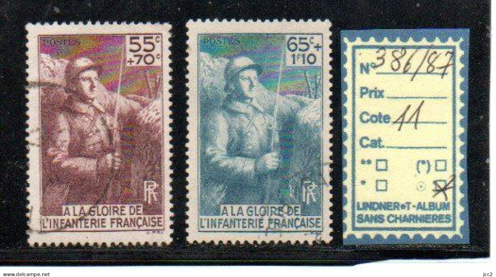 FRANCE OBLITERE - N° 386/87 - Used Stamps