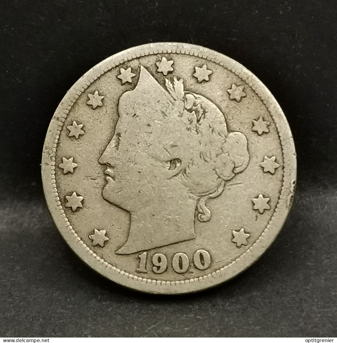 5 CENTS LIBERTY NICKEL AVEC CENTS 1900 USA - 1883-1913: Liberty (Libertà)