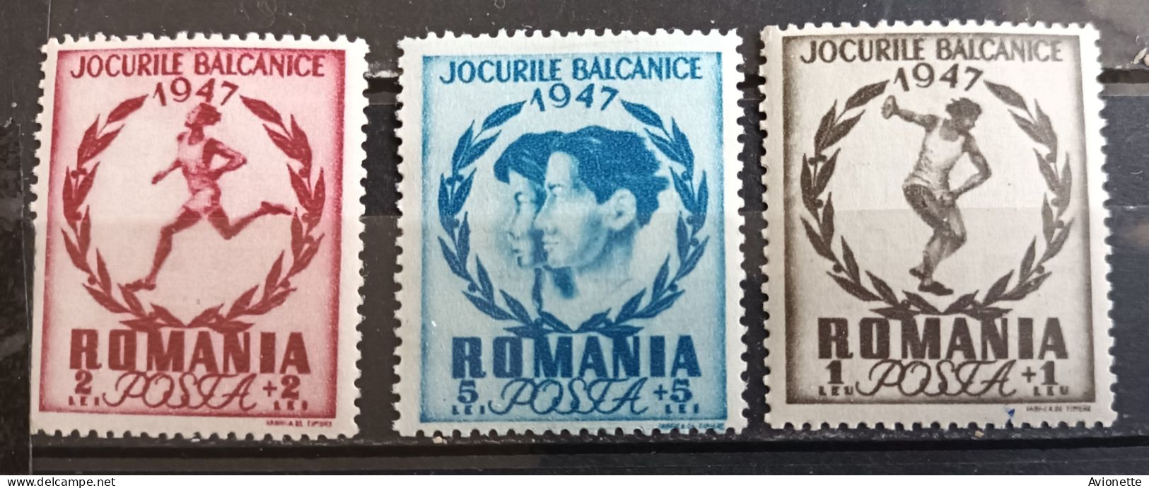 Romania Jocurile Balcanice 1947 (3 Timbres Neufs) - Unused Stamps